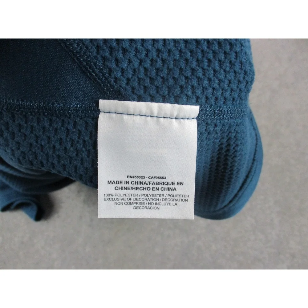 Jordan Sweater Mens Extra Large Blue Thermal Fleece Lined Quarter Zip Sweatshirt
